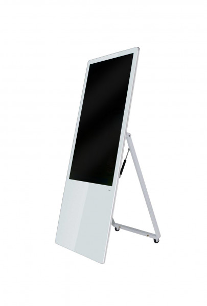 ALLNET Display de pie 43¨ con ruedas, blanco