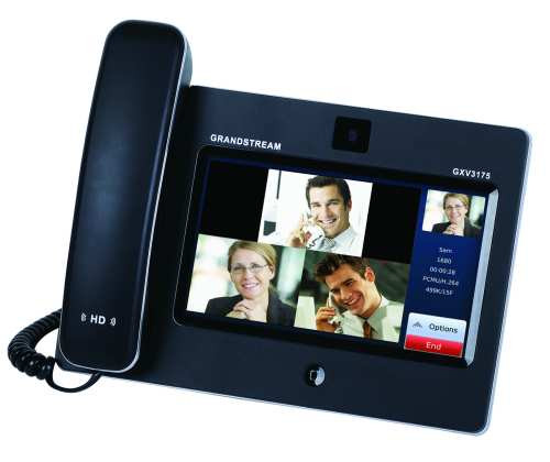Grandstream GXV-3175 Teléfono IP Táctil Wifi, negro