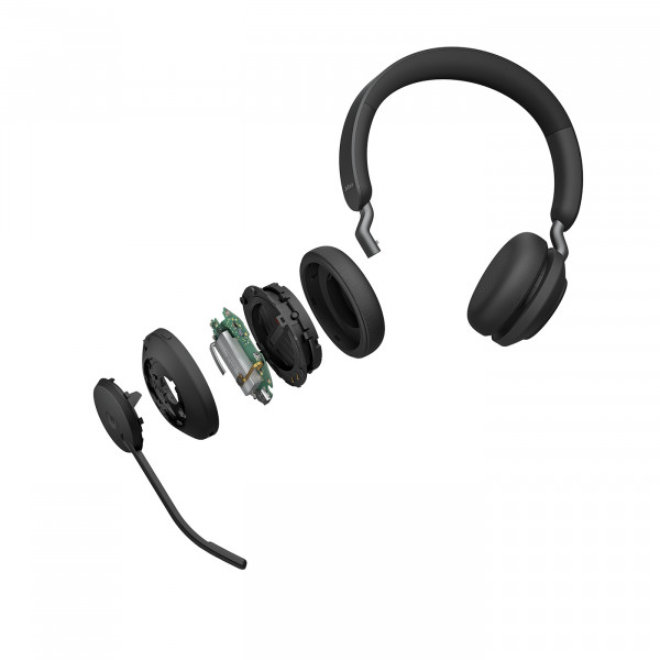 Jabra Evolve2 65 Link380a MS Stereo Soporte Negro