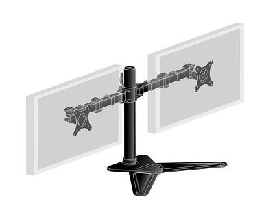 iiyama Soporte de sobremesa doble, negro