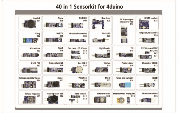 4duino Kit Sensores 40 en 1 *NUEVO*
