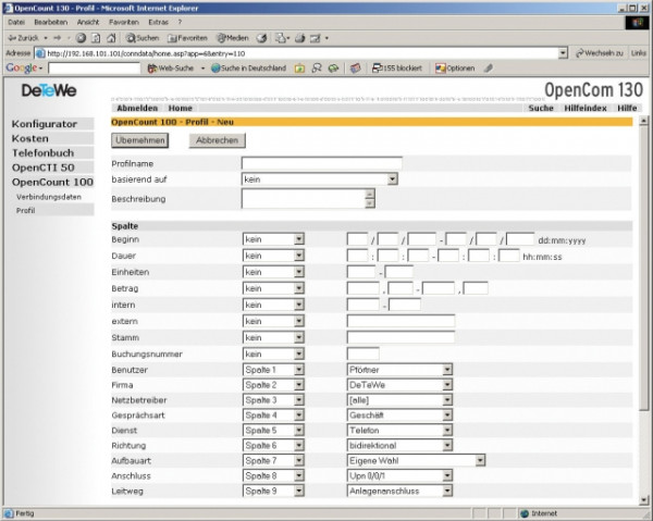 DeTeWe OPENCOM OpenCount 100