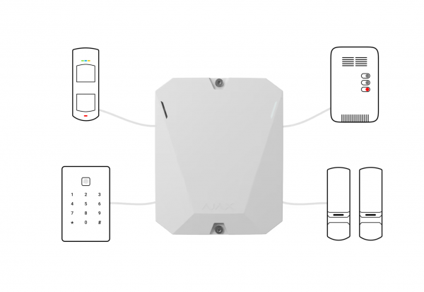 Ajax MultiTransmitter Jeweller, blanco