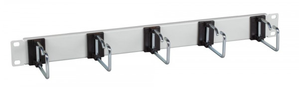 Organizador de cables para Rack 19" 1U 5 ganchos, negro